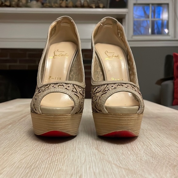 Louboutin Pampas 150MM Nude Laser Cut - 36 - Picture 3 of 9